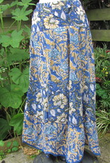 Skirt,  blockprinted. Long bohemian slow fashion