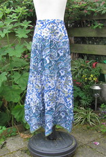 Skirt,  blockprinted. Long bohemian slow fashion