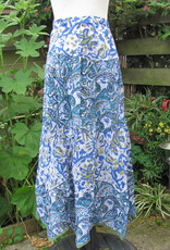 Skirt,  blockprinted. Long bohemian slow fashion