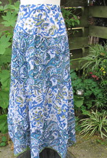 Skirt,  blockprinted. Long bohemian slow fashion