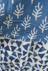 Rok indigo,,  hand bedrukt. Lange bohemian slow mode