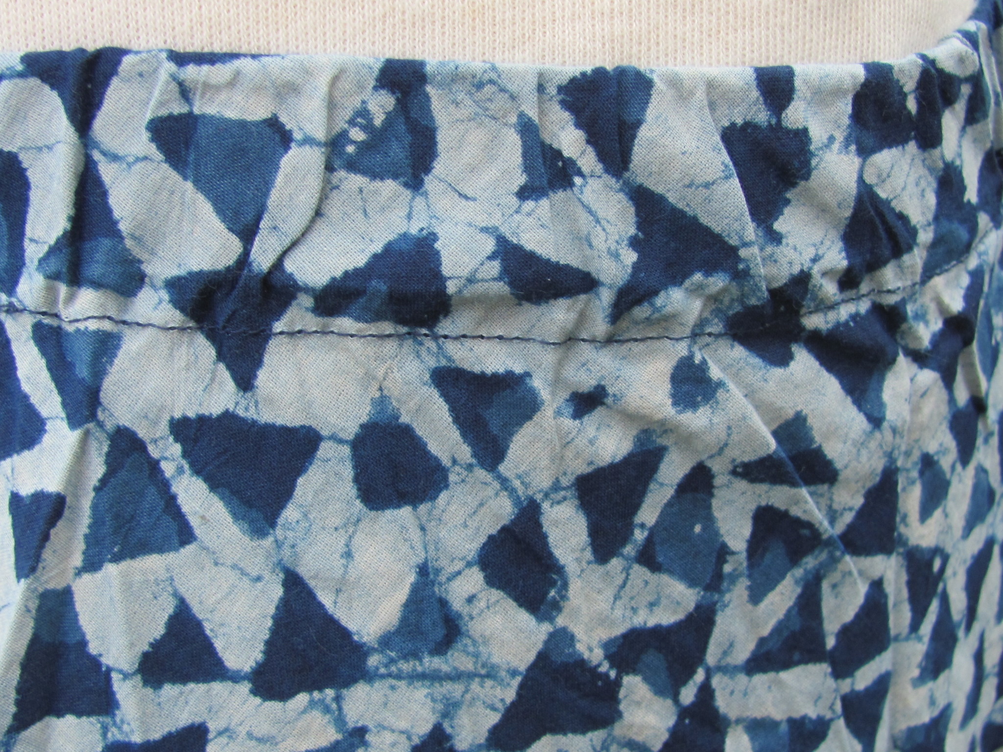 Skirt Indigo,  blockprinted. Long bohemian slow fashion