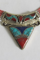 Necklace, White metal,Nepali style