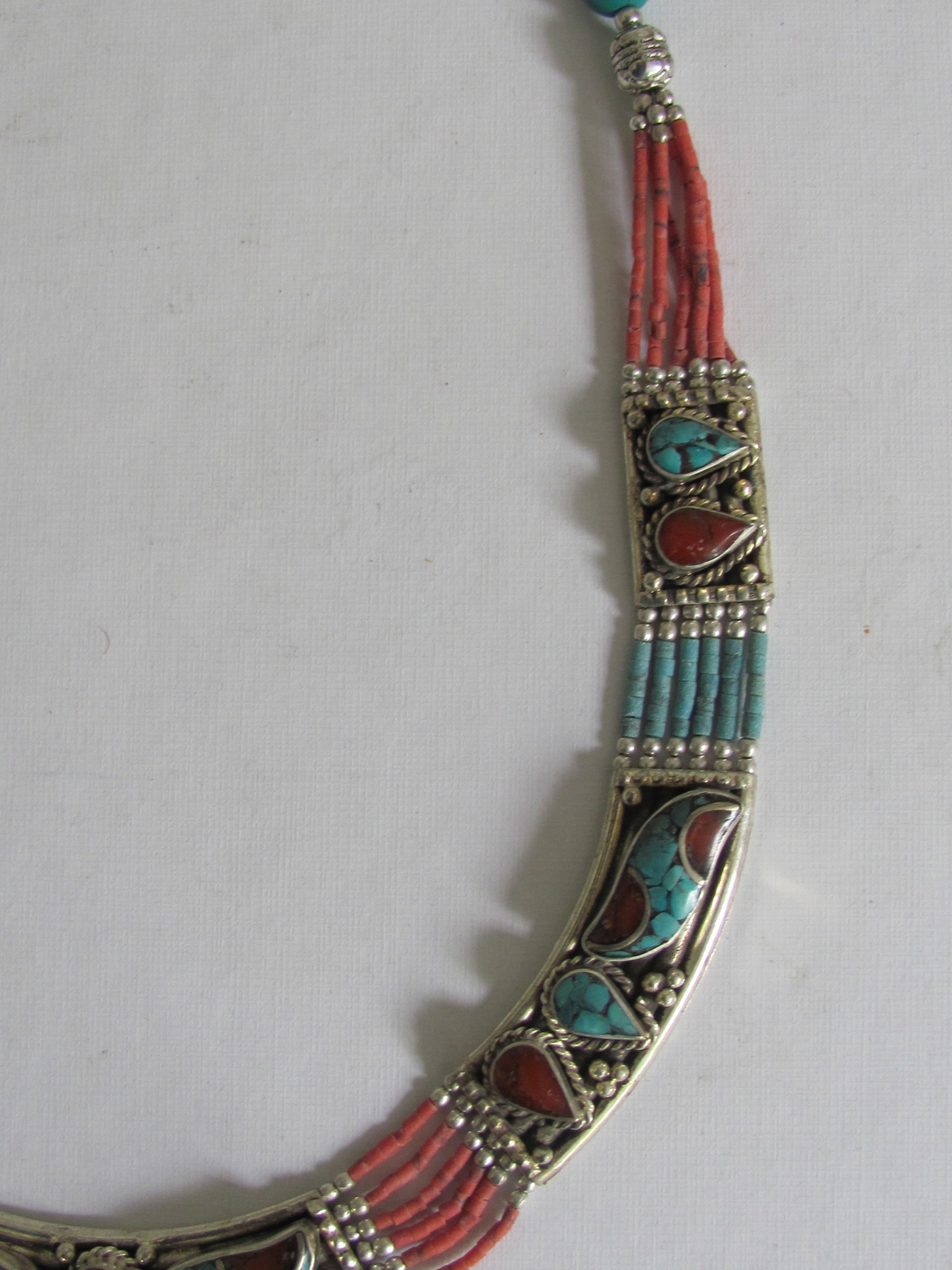 Necklace, White metal,Nepali style