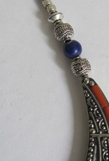 Necklace, White metal,Nepali style