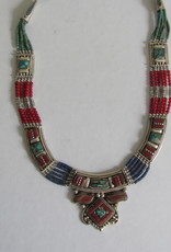 Necklace, White metal,Nepali style