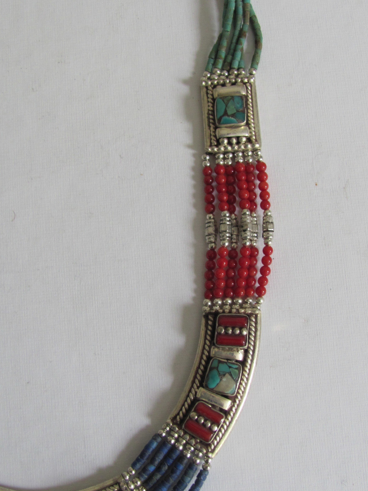 Necklace, White metal,Nepali style