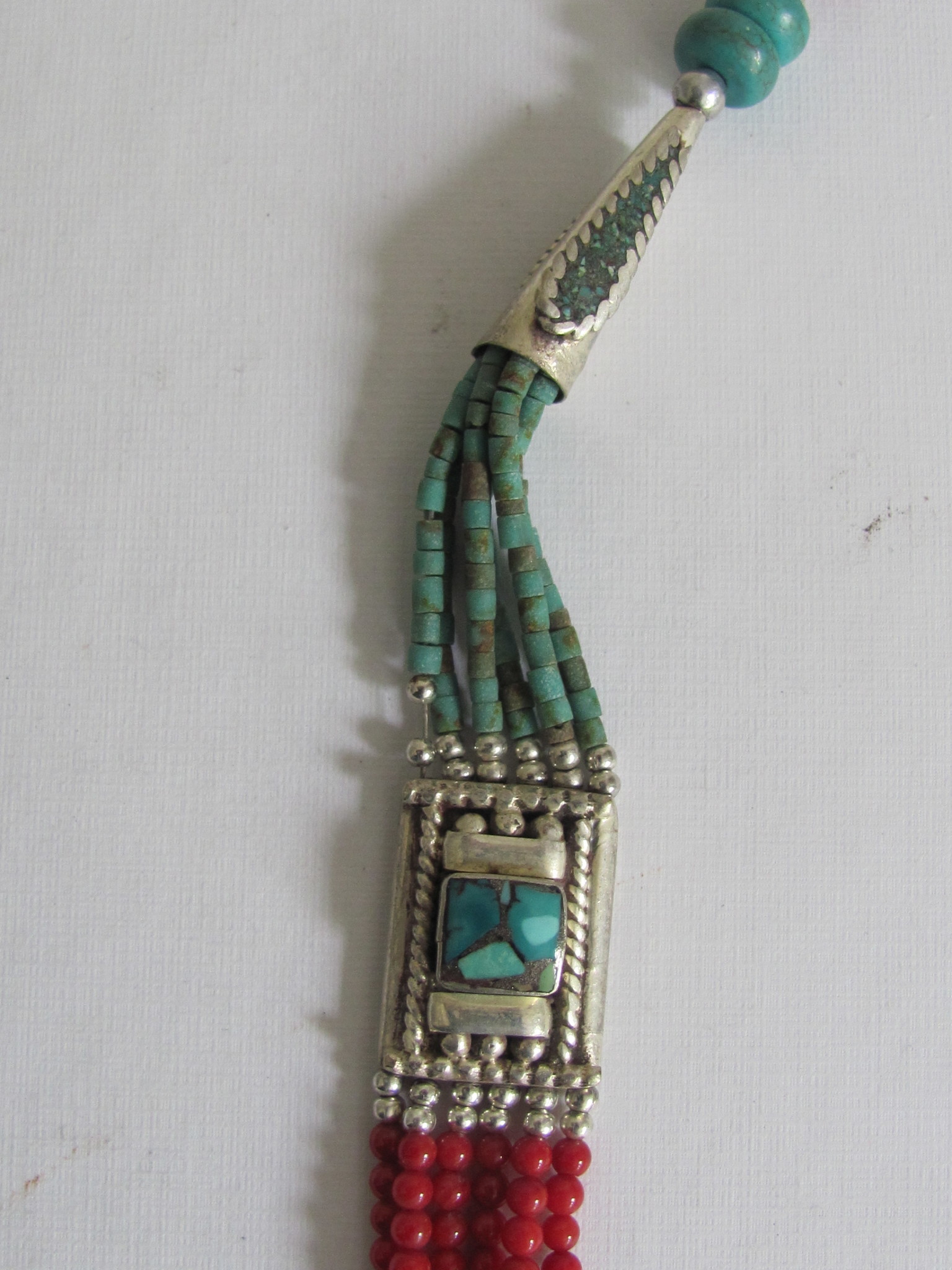 Necklace, White metal,Nepali style