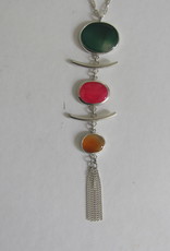 Pendant necklace hand made with real stones