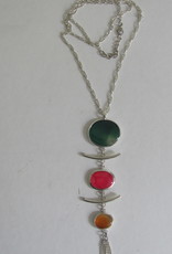 Pendant necklace hand made with real stones