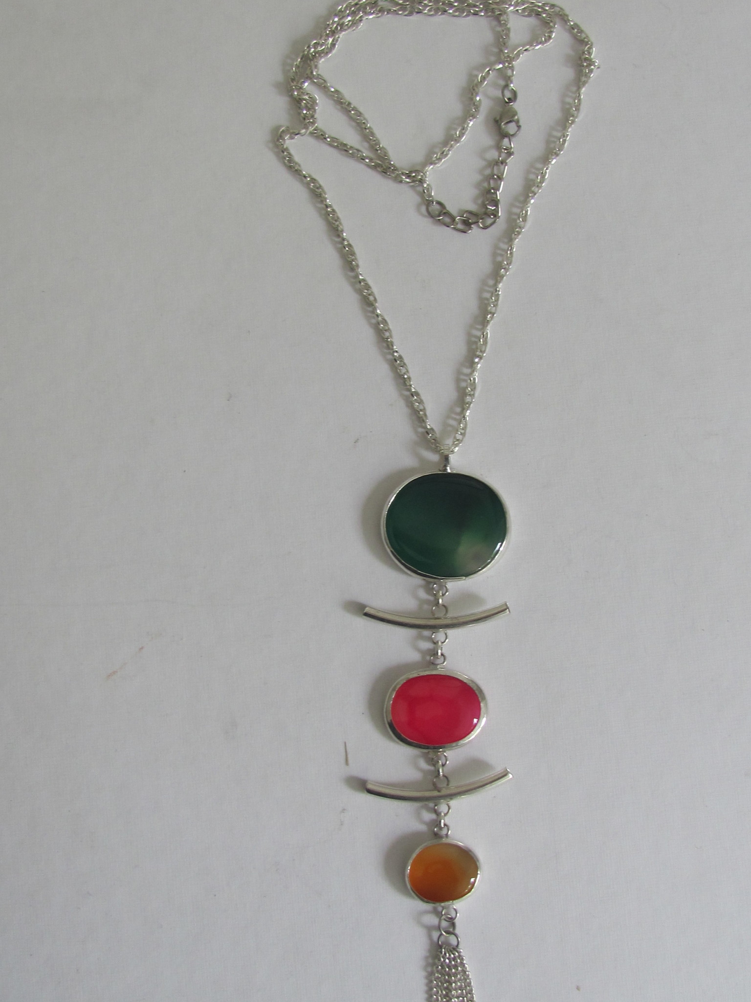 Pendant necklace hand made with real stones