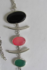 Pendant necklace hand made with real stones