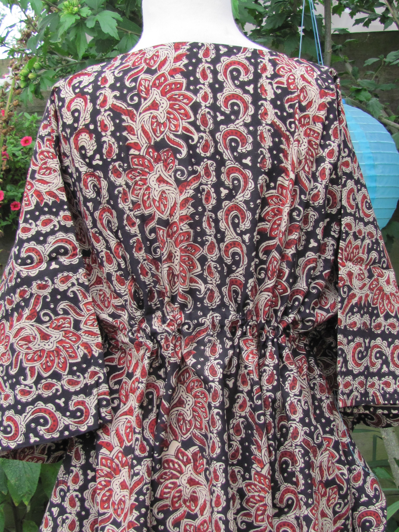 Kaftan short model hand printed