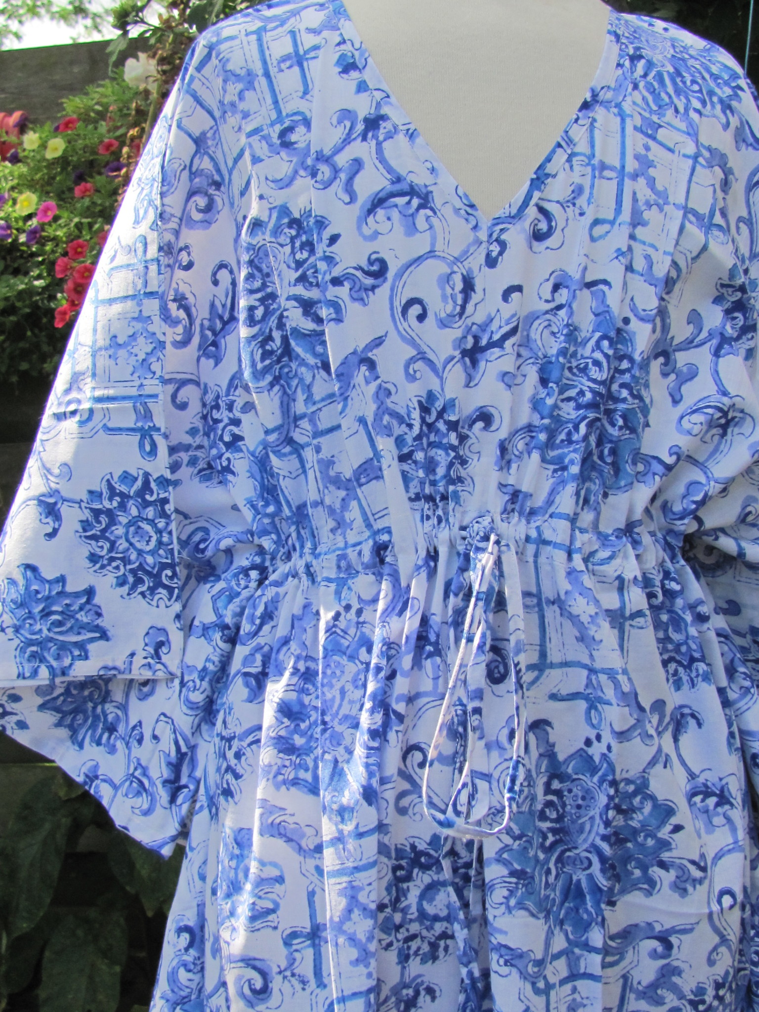 Kaftan long hand printed  lounge clothing