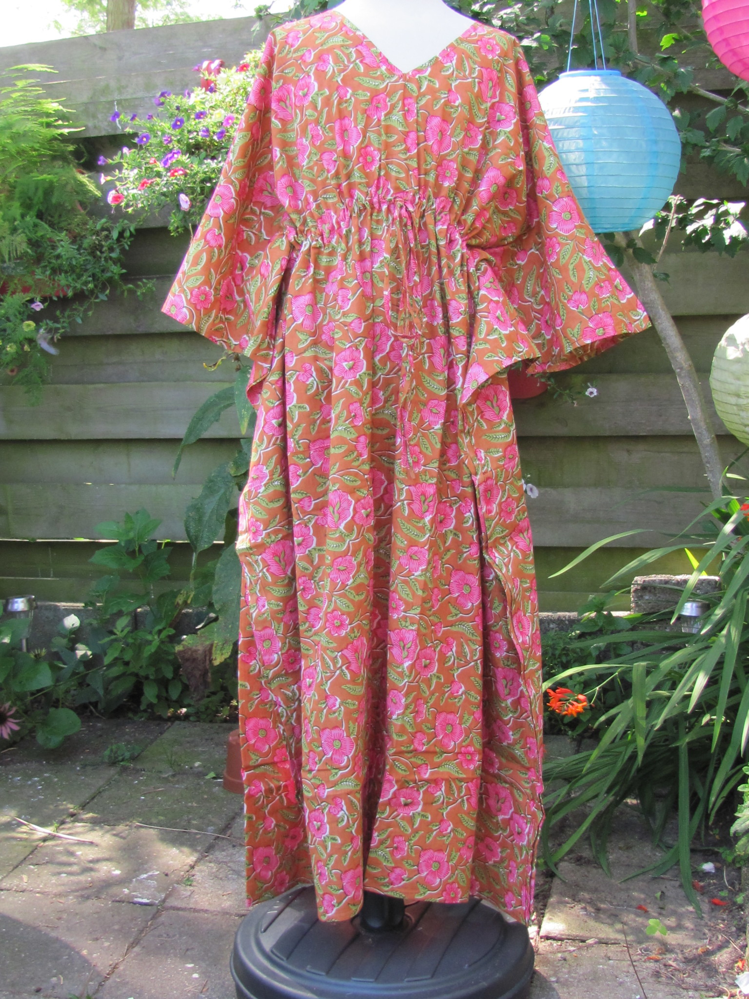 Kaftan long hand printed  lounge clothing