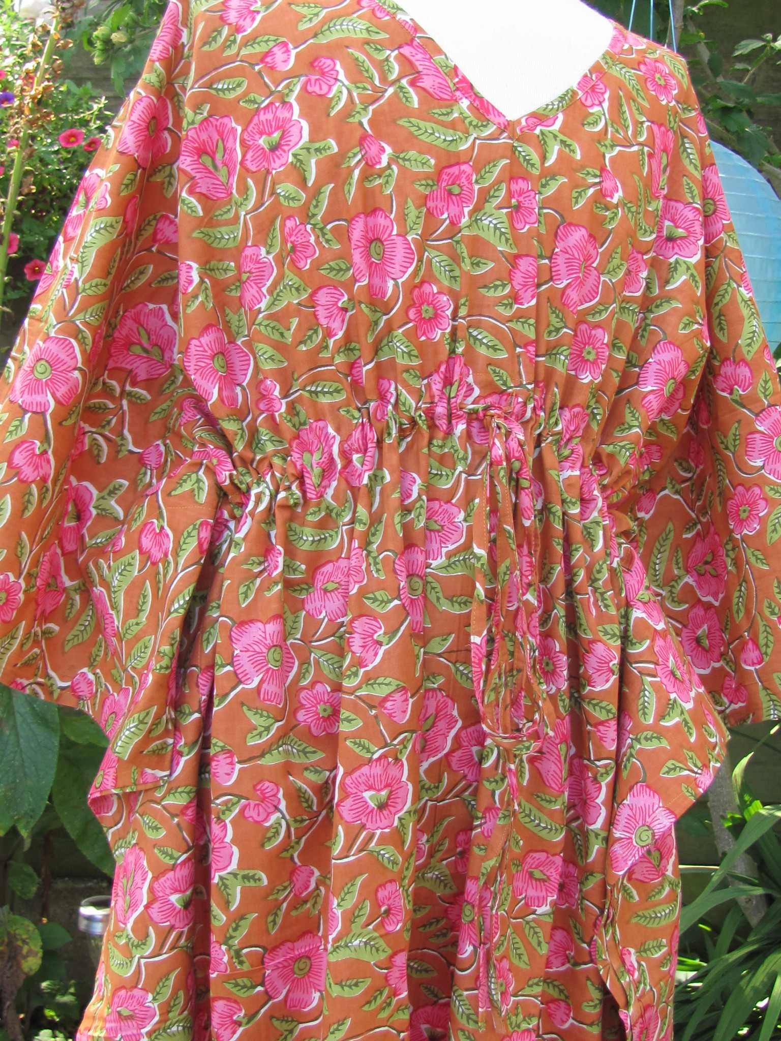 Kaftan long hand printed  lounge clothing