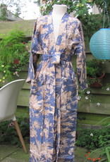 Kimono, dressing gown hand printed with vegetable dyes. 100% cotton