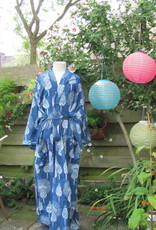 Kimono, dressing gown hand printed with vegetable dyes. 100% cotton