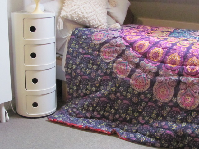 Hippy night India quilted and  handprinted  soft Cotton double counterpane