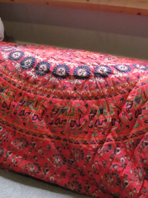 Hippy night India quilted and  handprinted  soft Cotton double counterpane