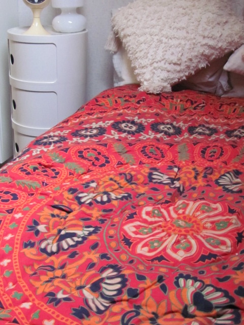 Hippy night India quilted and  handprinted  soft Cotton double counterpane