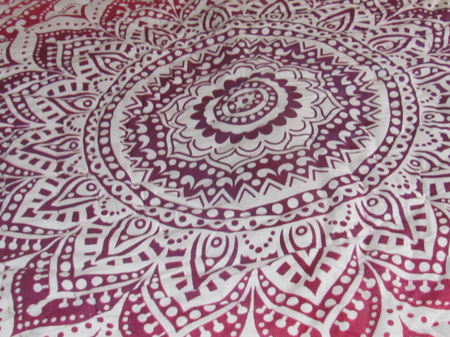 Hippy night mandala printed double quilt reversible