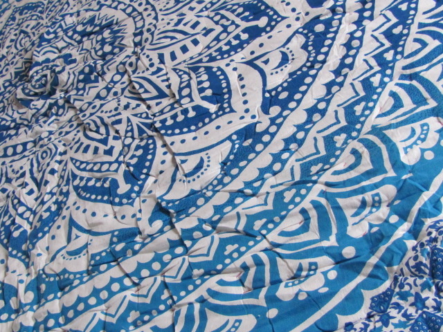 Hippy night mandala printed double quilt reversible