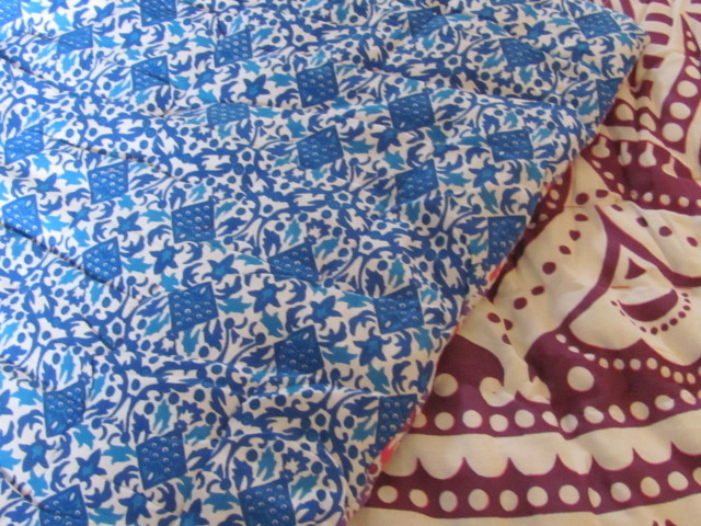 Hippy night mandala printed double quilt reversible