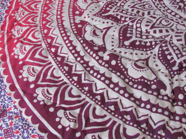 Hippy night mandala printed double quilt reversible