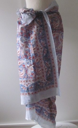 Shawl, Sarong, Pareo, skirt,   100% Handprinted Cotton