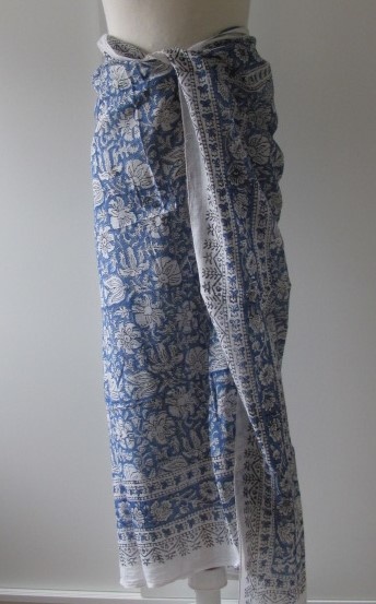 Shawl, Sarong, Pareo,  Dupatta, Skirt, 100% Handprinted Cotton