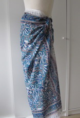 Shawl, Sarong, Pareo,  Dupatta, Skirt, 100% Handprinted Cotton