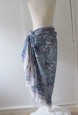 Sjaal,   Pareo , Rok, Dupatta, Sarong, 100%  Handbedrukt Katoen