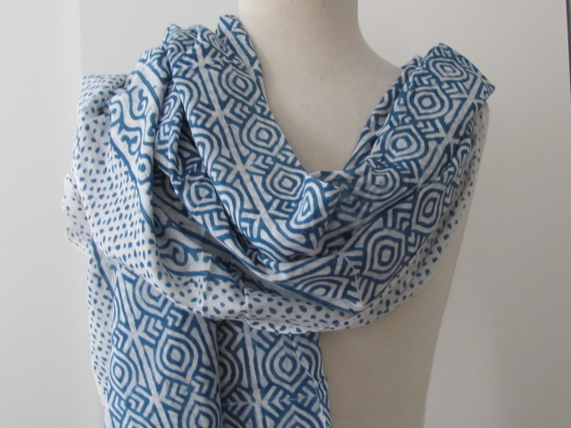 Shawl, Sarong, Summer Wrap,  Dupatta, Skirt, 100% Handprinted Cotton