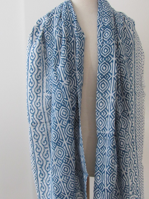 Shawl, Sarong, Summer Wrap,  Dupatta, Skirt, 100% Handprinted Cotton