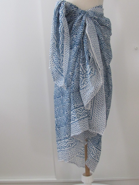 Shawl, Sarong, Summer Wrap,  Dupatta, Skirt, 100% Handprinted Cotton