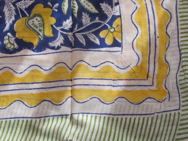 Shawl, Sarong, Summer Wrap,  Dupatta, Skirt, 100% Handprinted Cotton