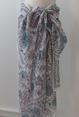 Shawl, Sarong, Summer Wrap,  Dupatta, Skirt, 100% Handprinted Cotton