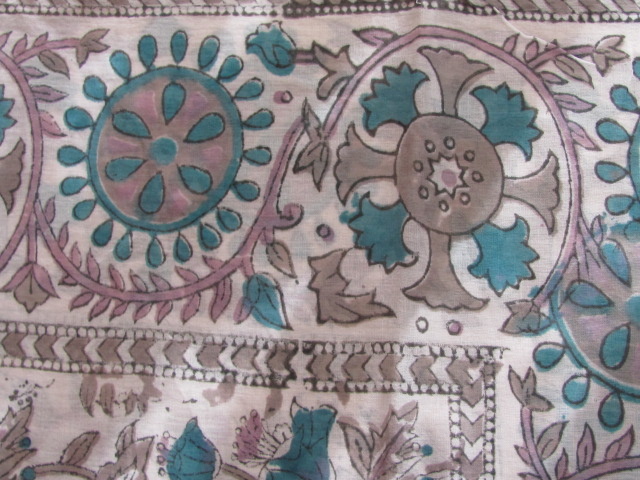 Shawl, Sarong, Summer Wrap,  Dupatta, Skirt, 100% Handprinted Cotton