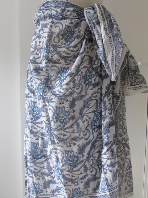 Summer Wrap,  Shawl, Sarong,  Dupatta, Skirt, 100% Handprinted Cotton