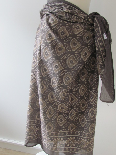 Summer Wrap,  Shawl, Sarong,  Dupatta, Skirt, 100% Handprinted Cotton