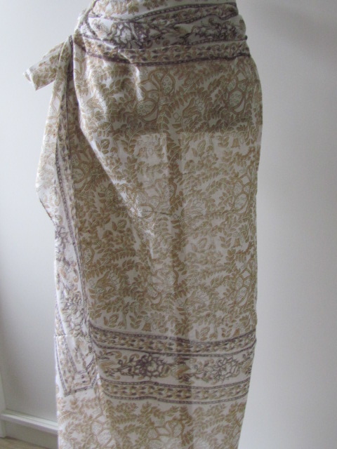 Summer Wrap,  Shawl, Sarong,  Dupatta, Skirt, 100% Handprinted Cotton