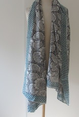 Zomer Omslagdoek,  Sjaal,   Dupatta,  Sarong, Rok,  100%  Handbedrukt Katoen