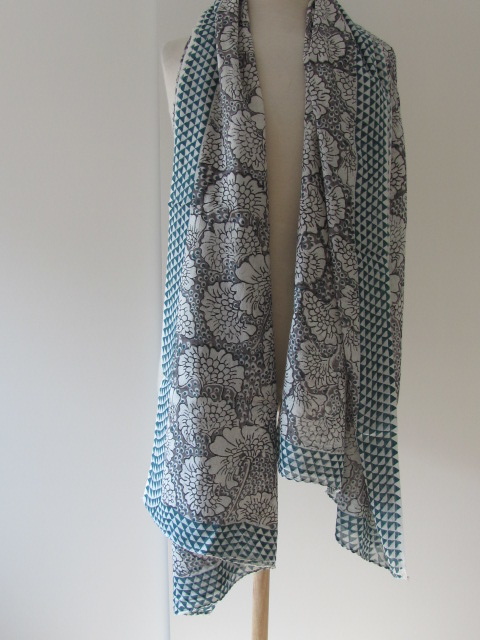 Summer Wrap,  Shawl, Sarong,  Dupatta, Skirt, 100% Handprinted Cotton