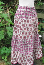 Skirt,  blockprinted. Long bohemian slow fashion