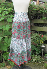 Skirt long bohemian  blockprinted, Ibiza summer skirt