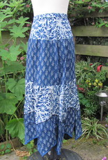 Skirt long bohemian  blockprinted, Ibiza summer skirt