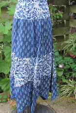 Skirt long bohemian  blockprinted, Ibiza summer skirt