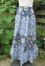 Skirt long bohemian  blockprinted, Ibiza summer skirt