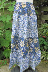 Skirt long bohemian  blockprinted, Ibiza summer skirt